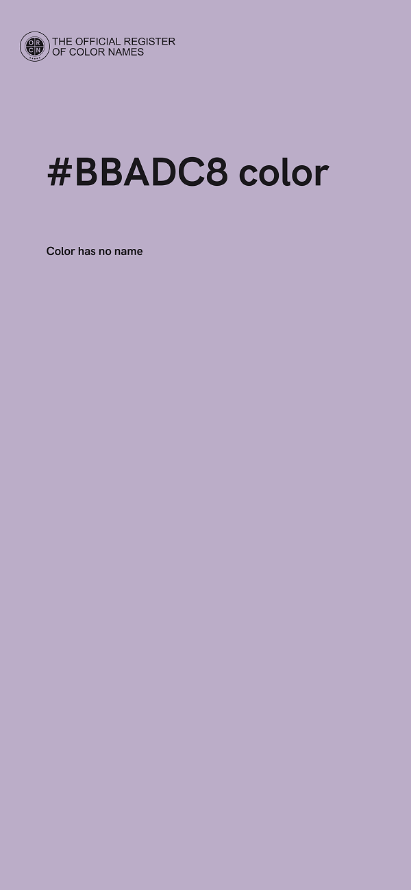 #BBADC8 color image