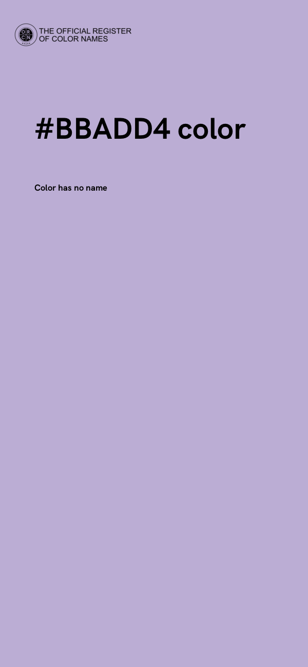 #BBADD4 color image