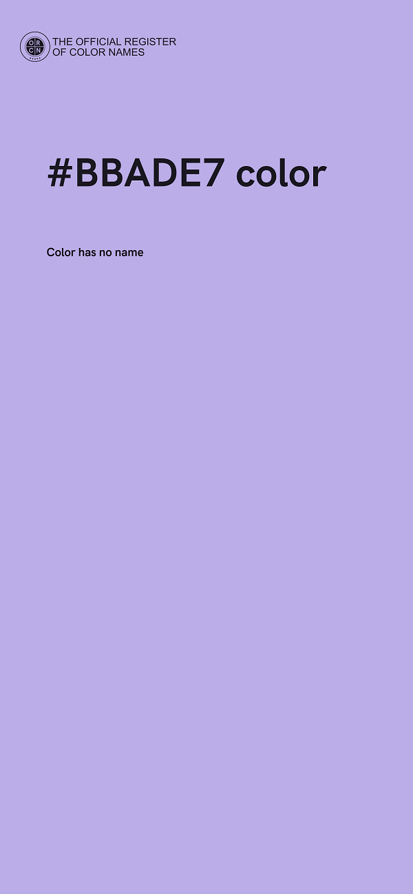 #BBADE7 color image