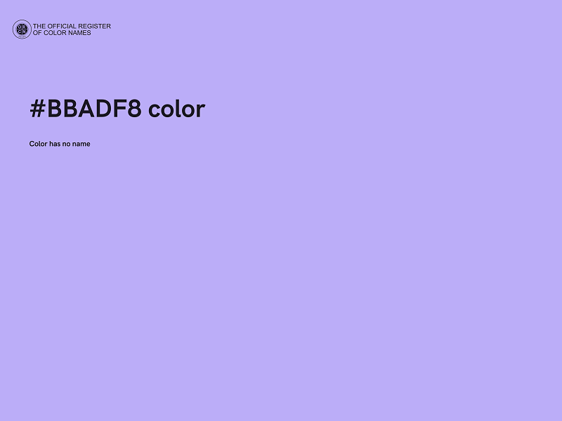 #BBADF8 color image