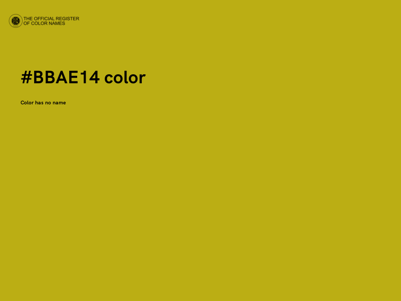 #BBAE14 color image