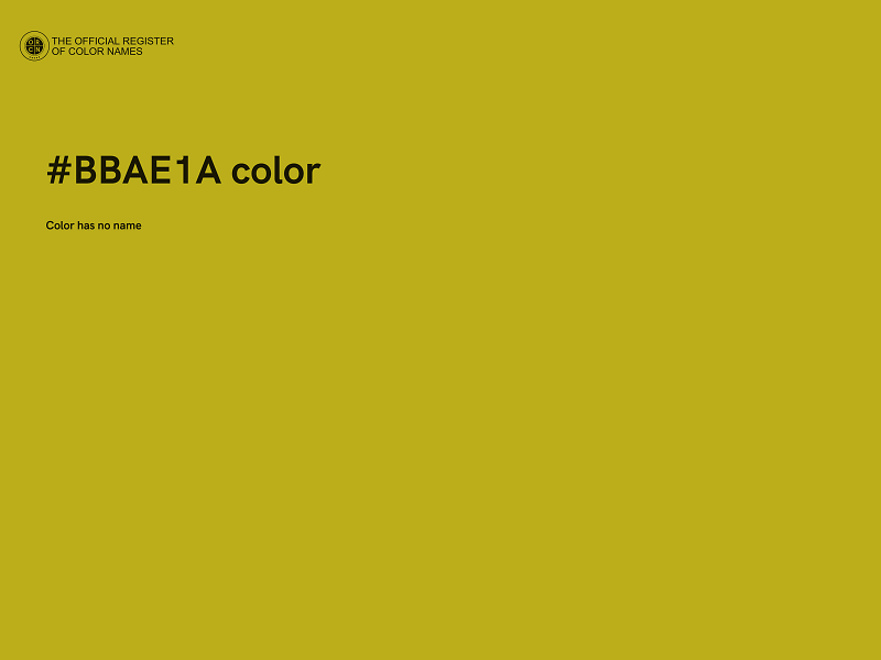 #BBAE1A color image