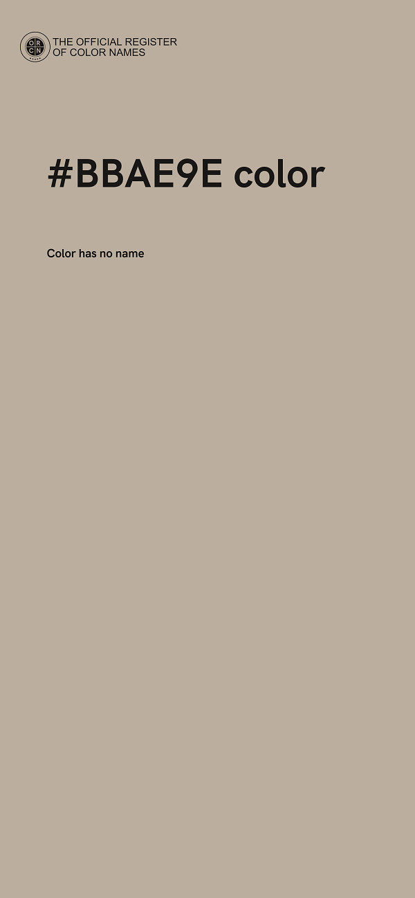 #BBAE9E color image