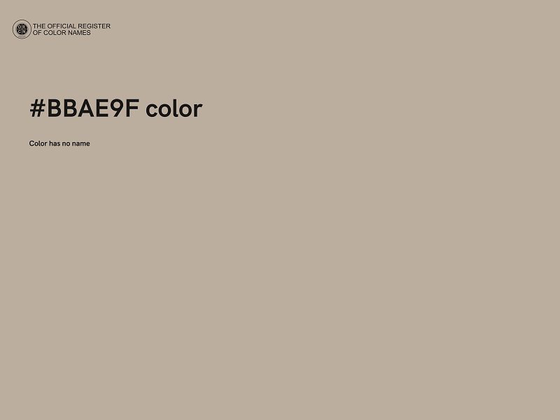 #BBAE9F color image