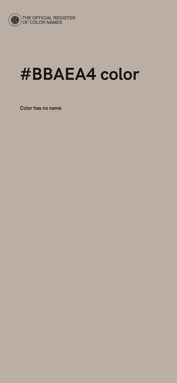 #BBAEA4 color image