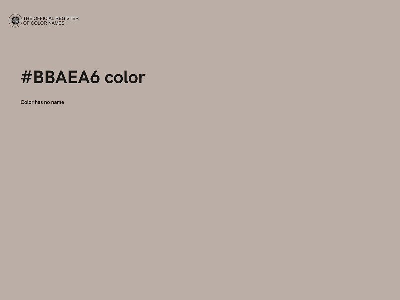 #BBAEA6 color image