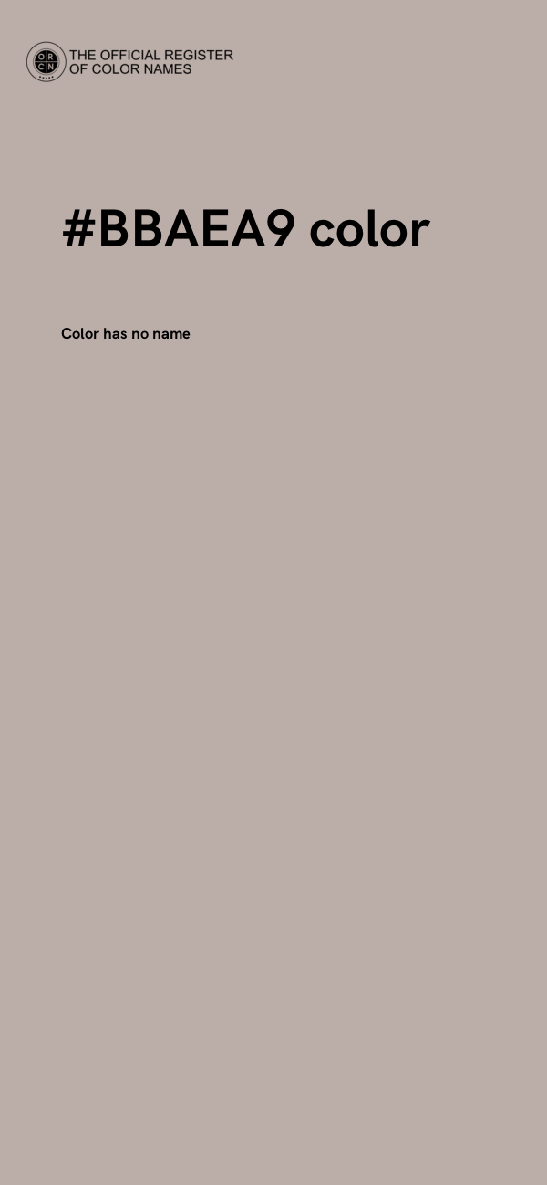 #BBAEA9 color image