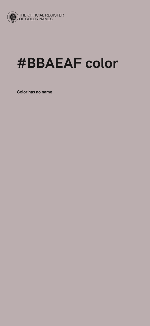 #BBAEAF color image