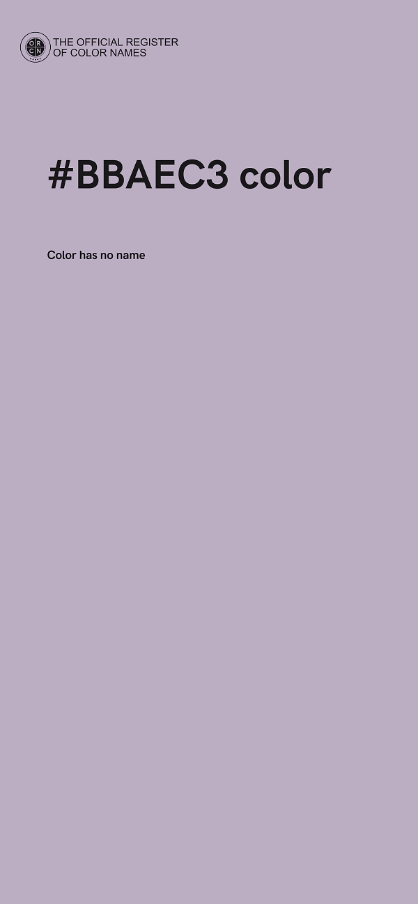 #BBAEC3 color image