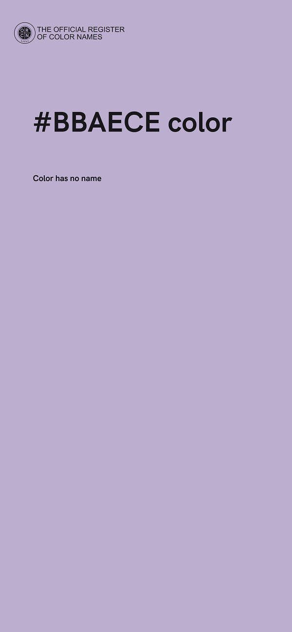 #BBAECE color image