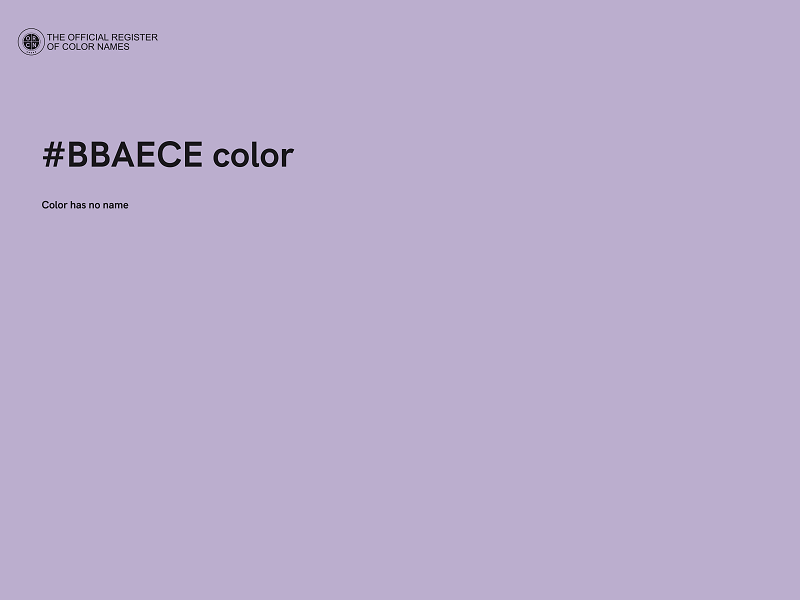 #BBAECE color image