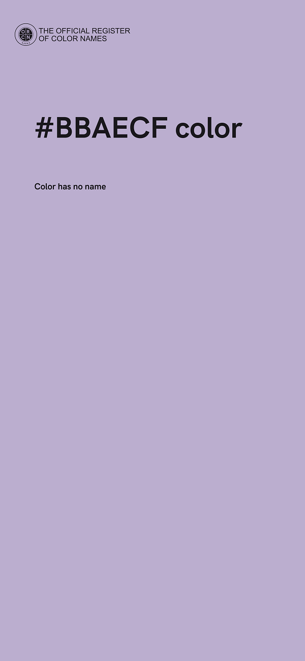 #BBAECF color image