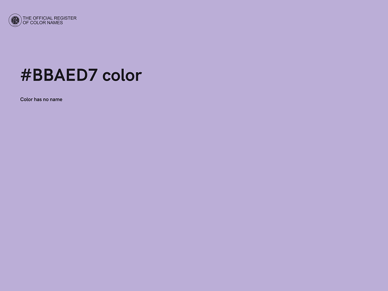 #BBAED7 color image