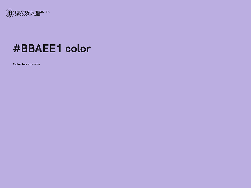 #BBAEE1 color image