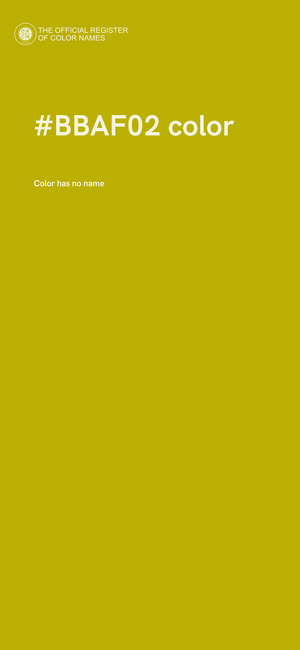 #BBAF02 color image