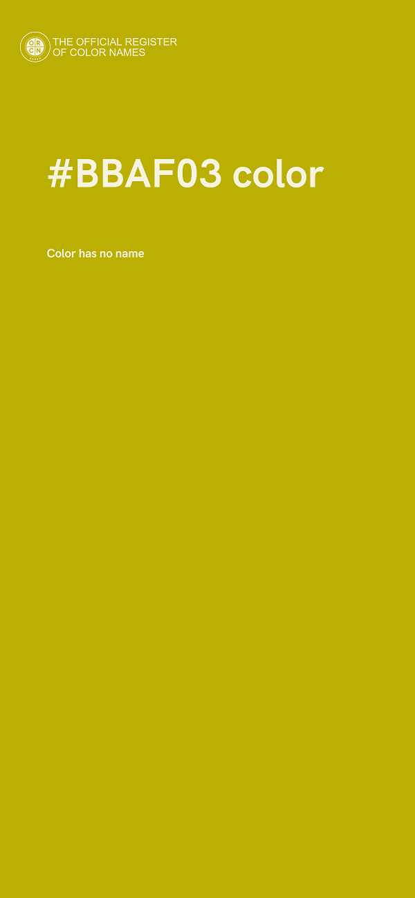 #BBAF03 color image