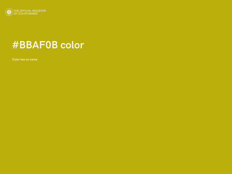 #BBAF0B color image
