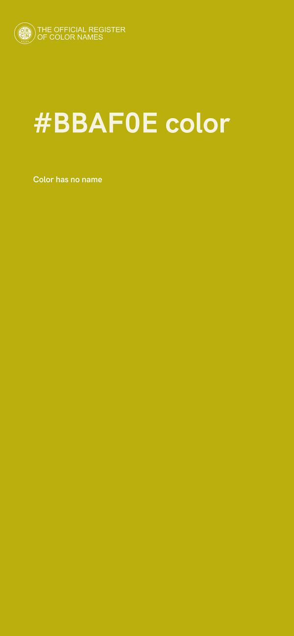 #BBAF0E color image