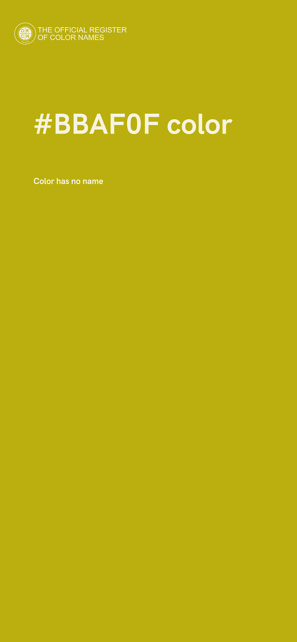 #BBAF0F color image