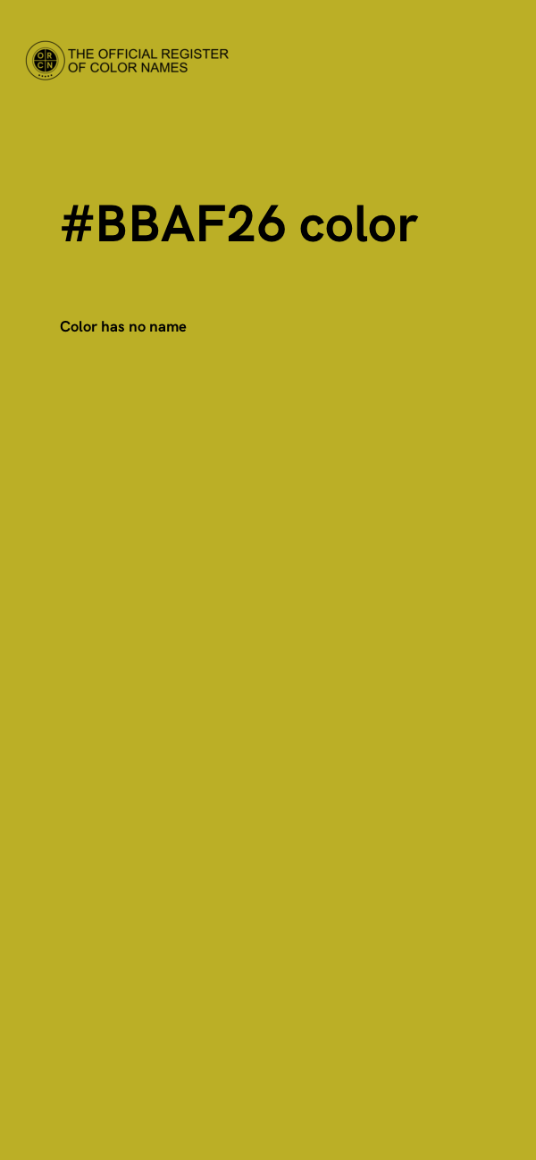 #BBAF26 color image