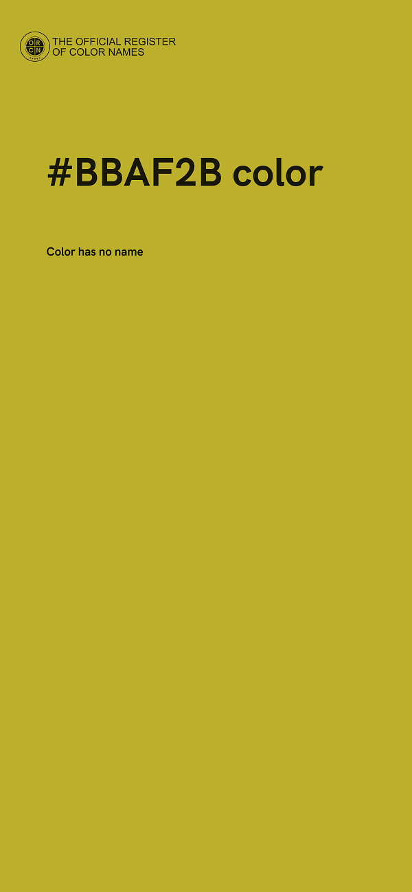 #BBAF2B color image
