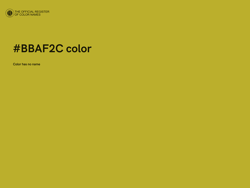 #BBAF2C color image