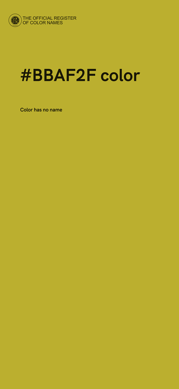 #BBAF2F color image