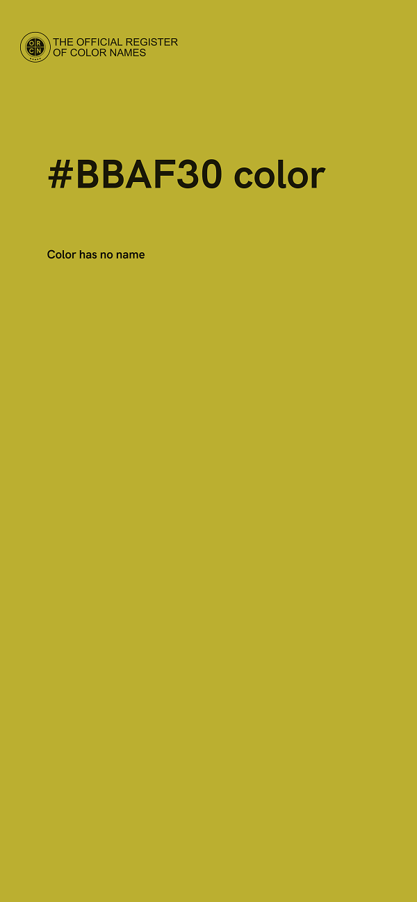 #BBAF30 color image