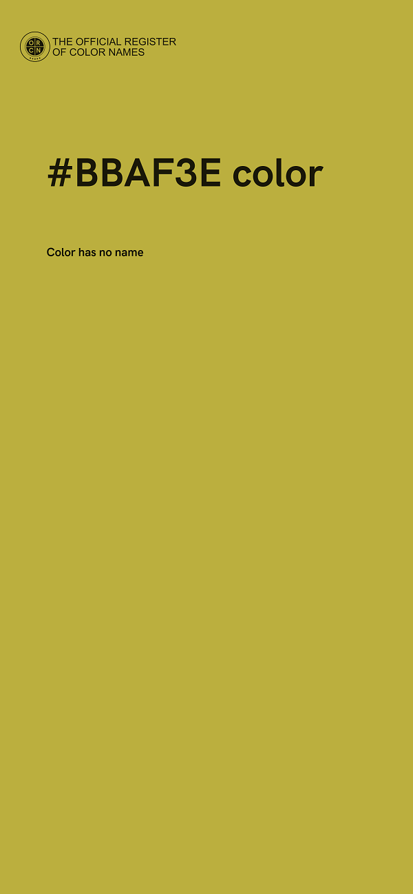 #BBAF3E color image