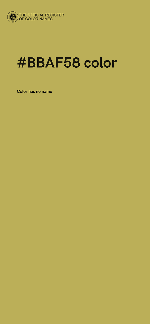 #BBAF58 color image