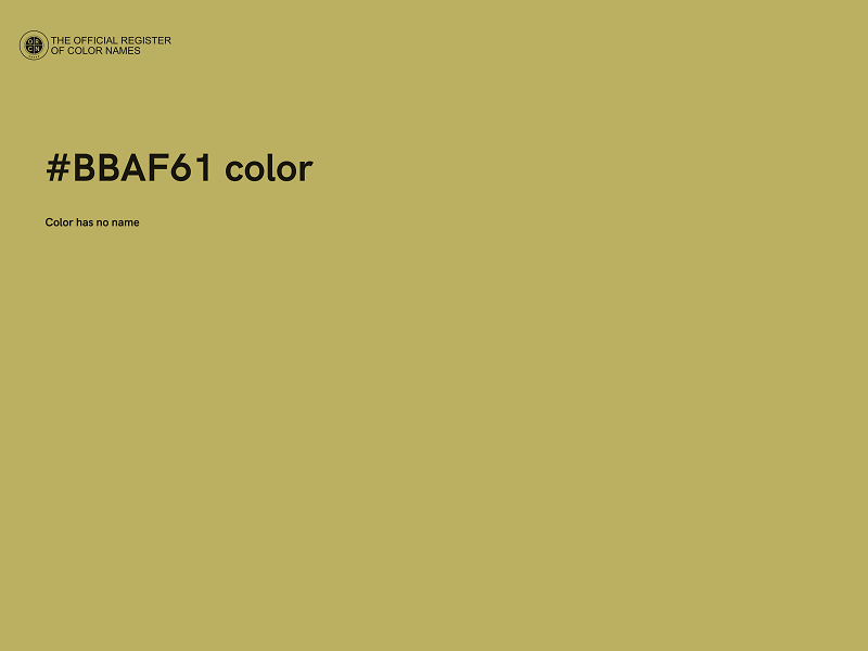 #BBAF61 color image