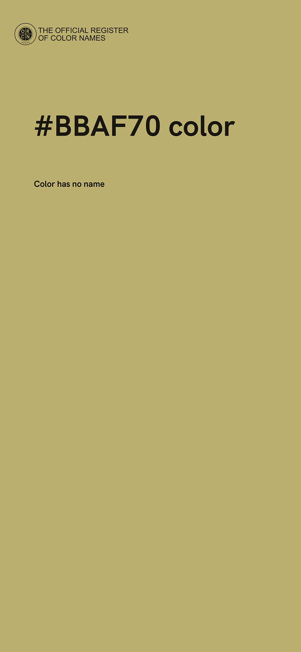 #BBAF70 color image