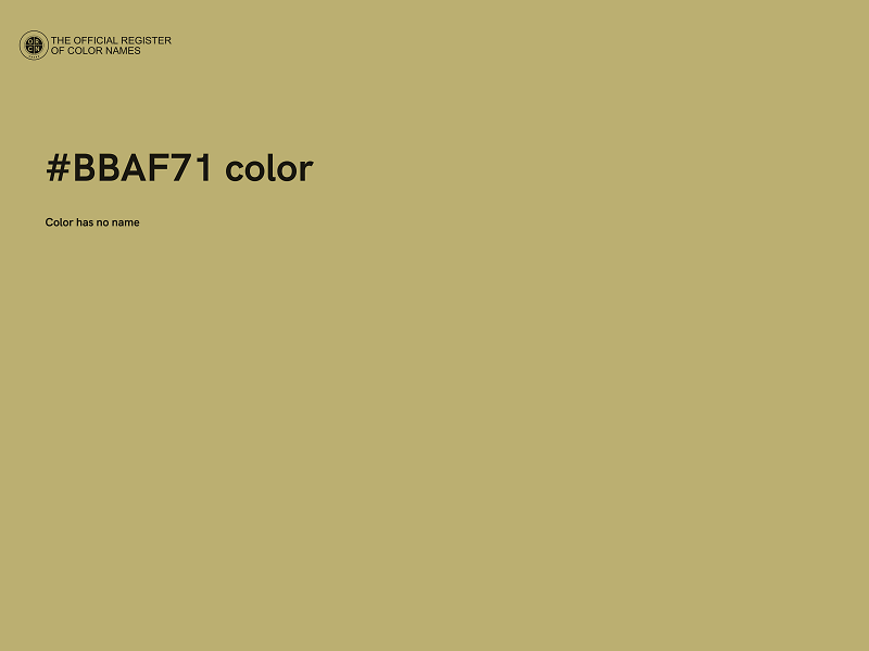 #BBAF71 color image