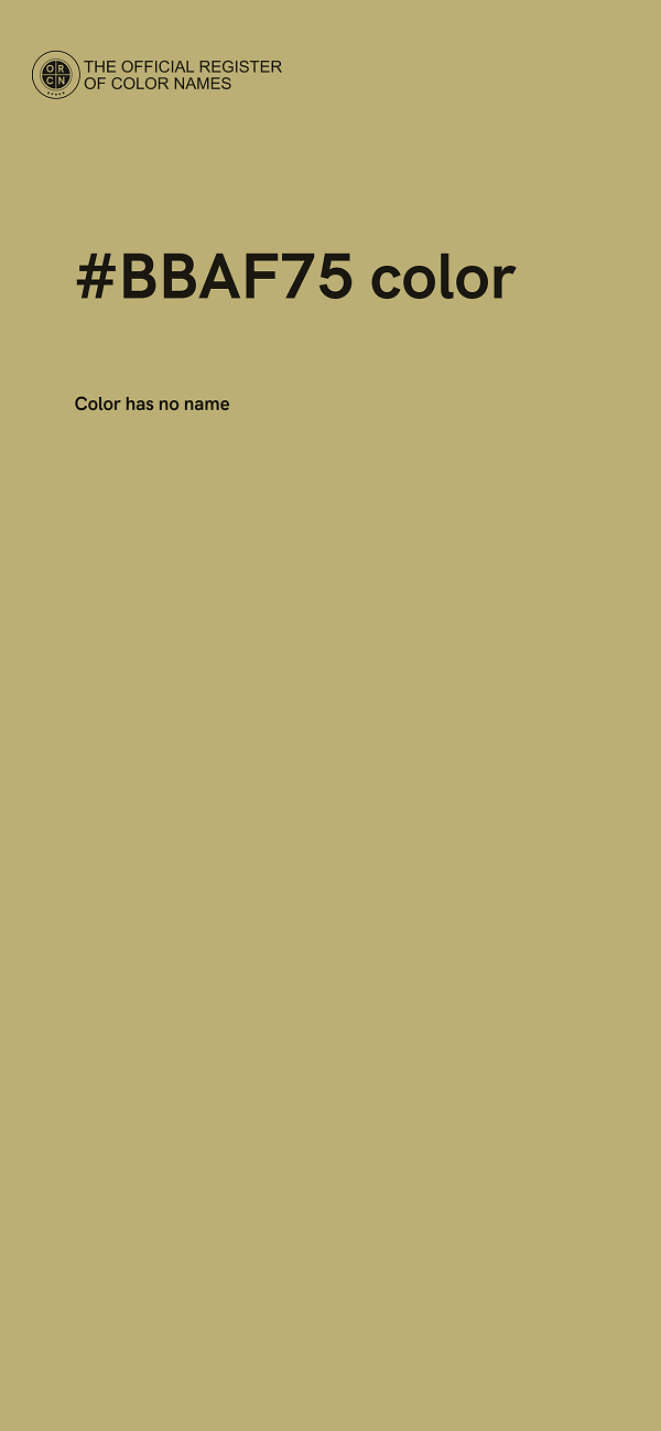 #BBAF75 color image