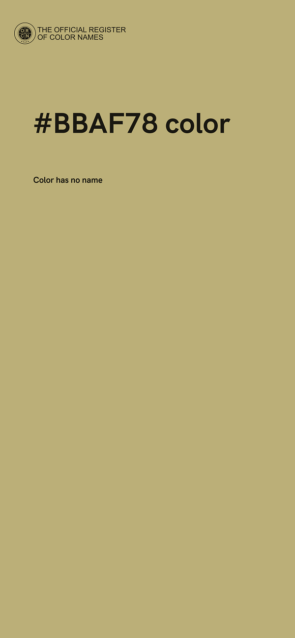 #BBAF78 color image