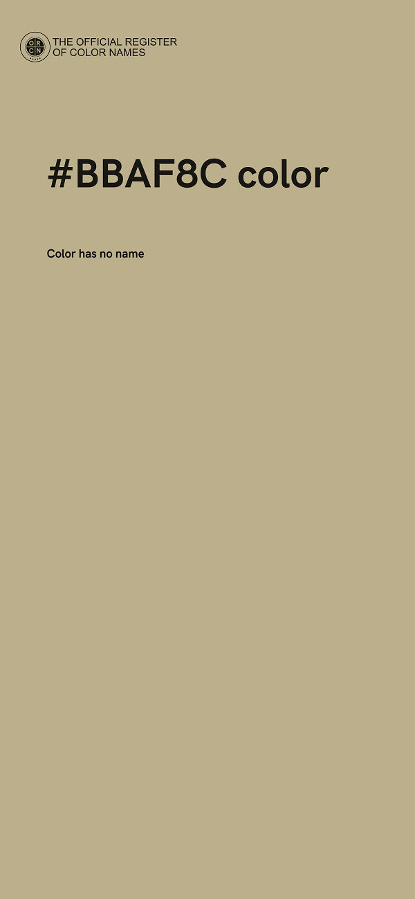 #BBAF8C color image