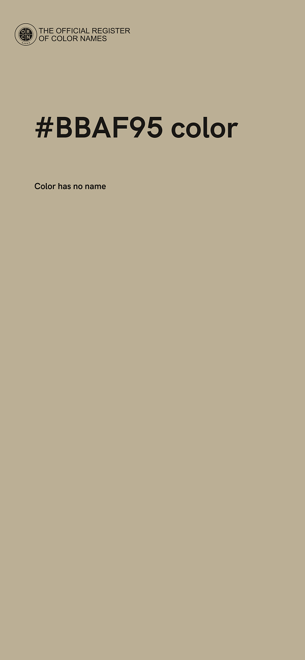 #BBAF95 color image