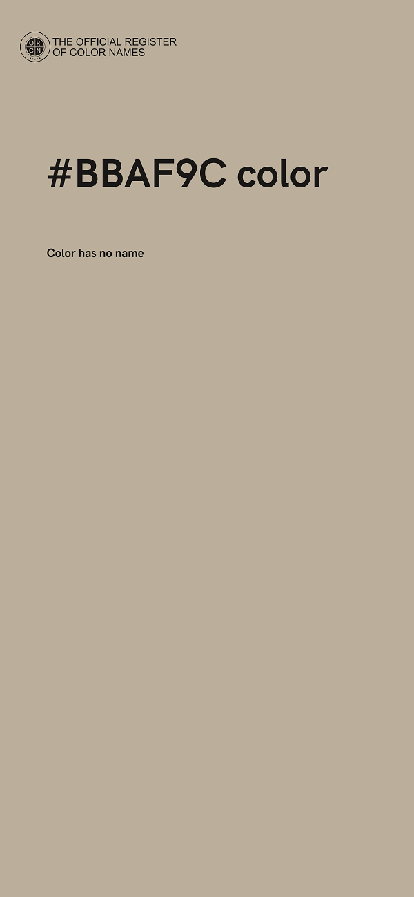 #BBAF9C color image