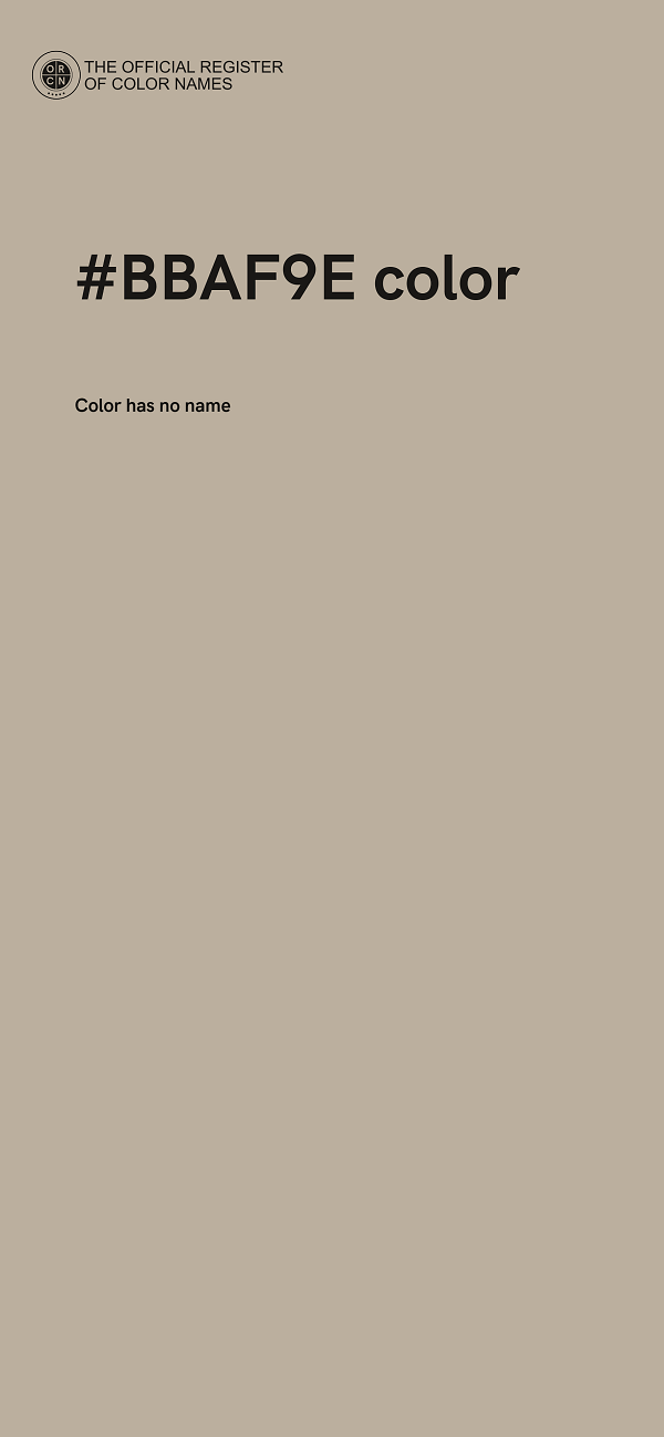 #BBAF9E color image