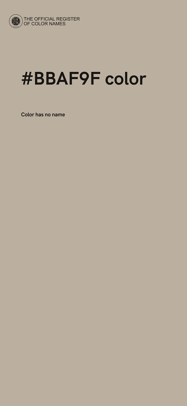 #BBAF9F color image