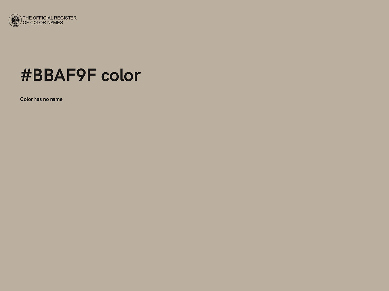 #BBAF9F color image