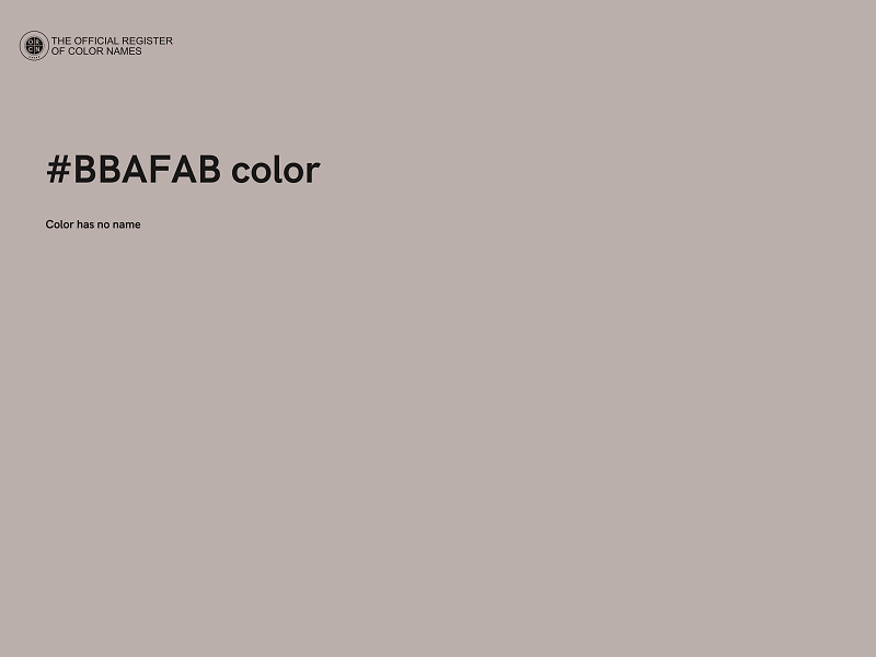 #BBAFAB color image