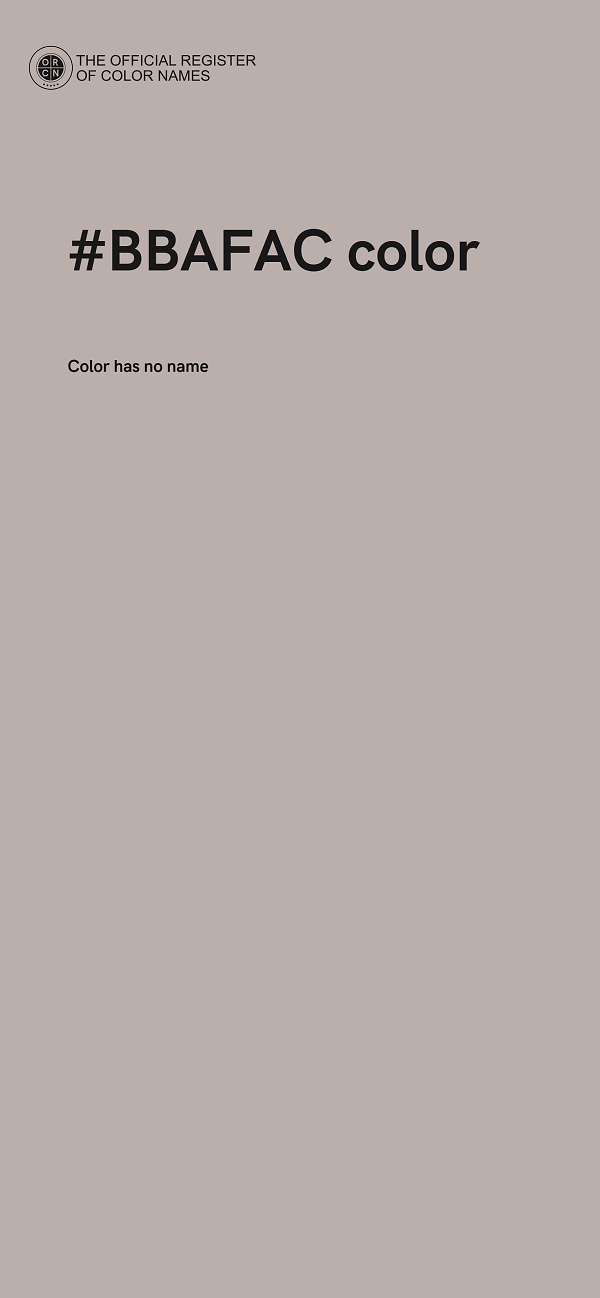#BBAFAC color image