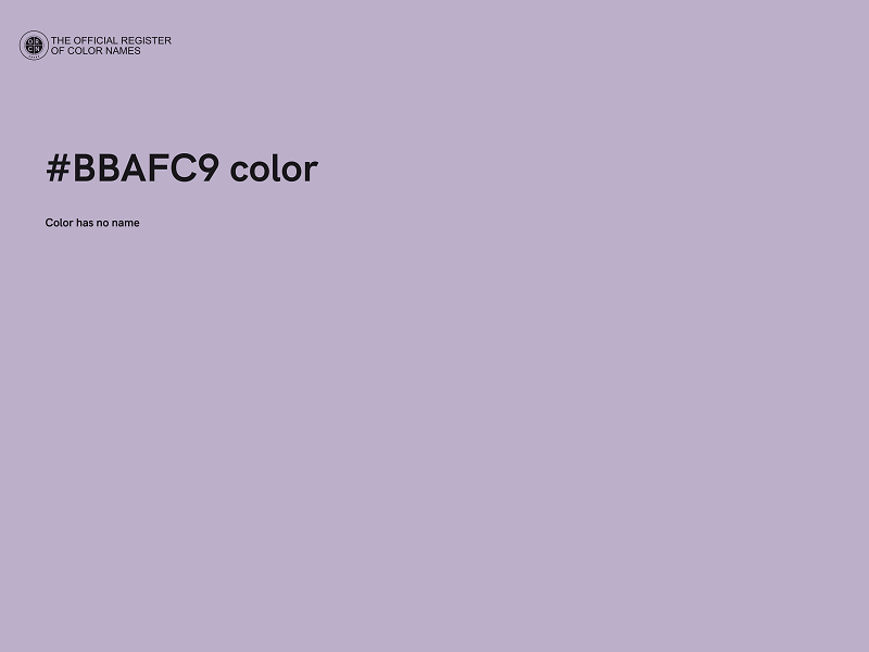 #BBAFC9 color image