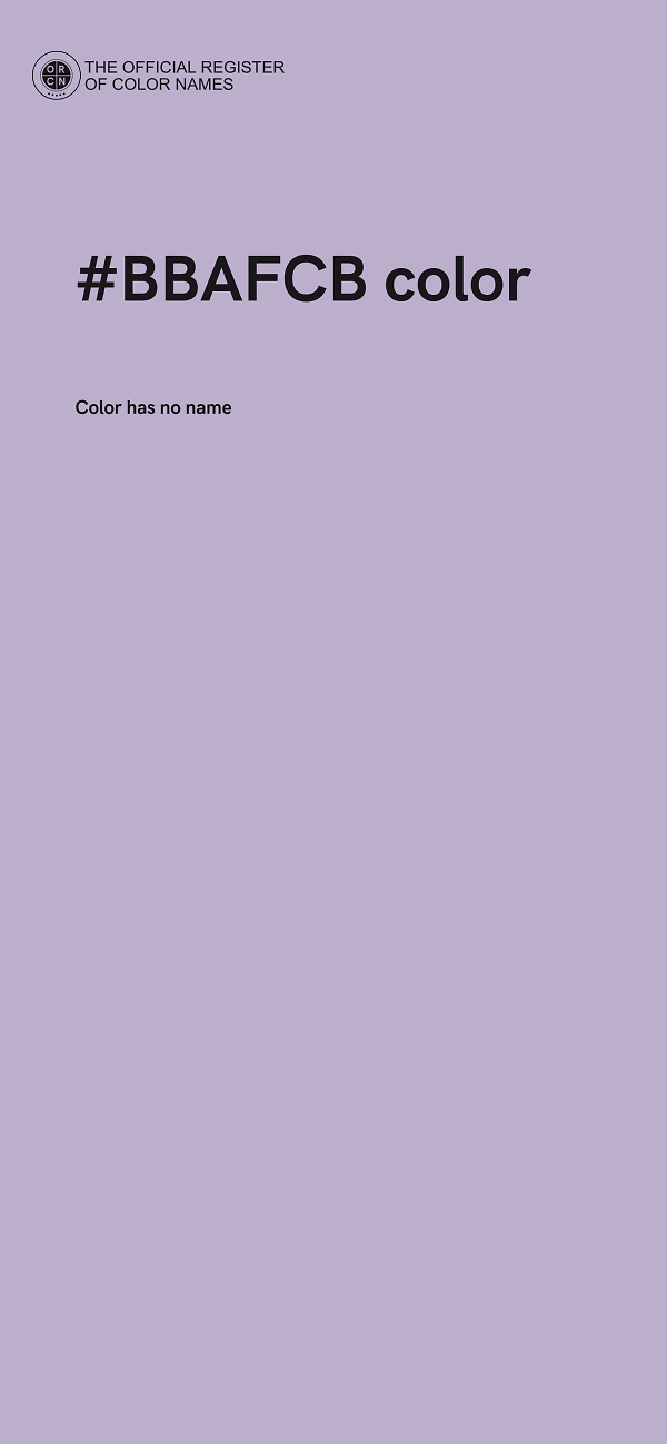 #BBAFCB color image