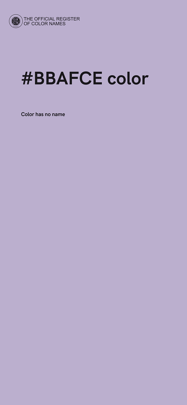 #BBAFCE color image
