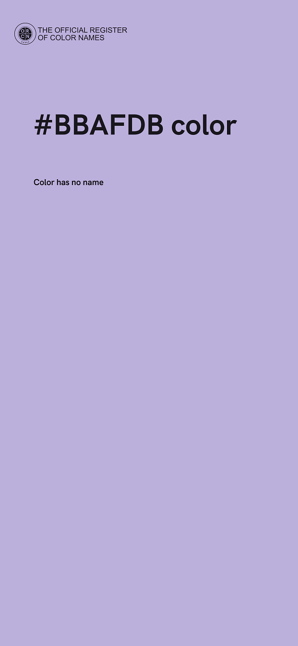 #BBAFDB color image