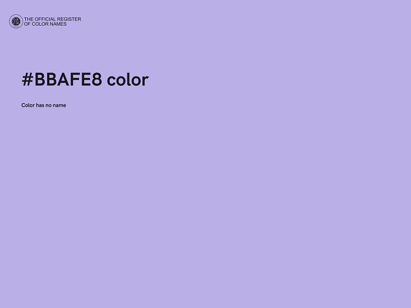 #BBAFE8 color image