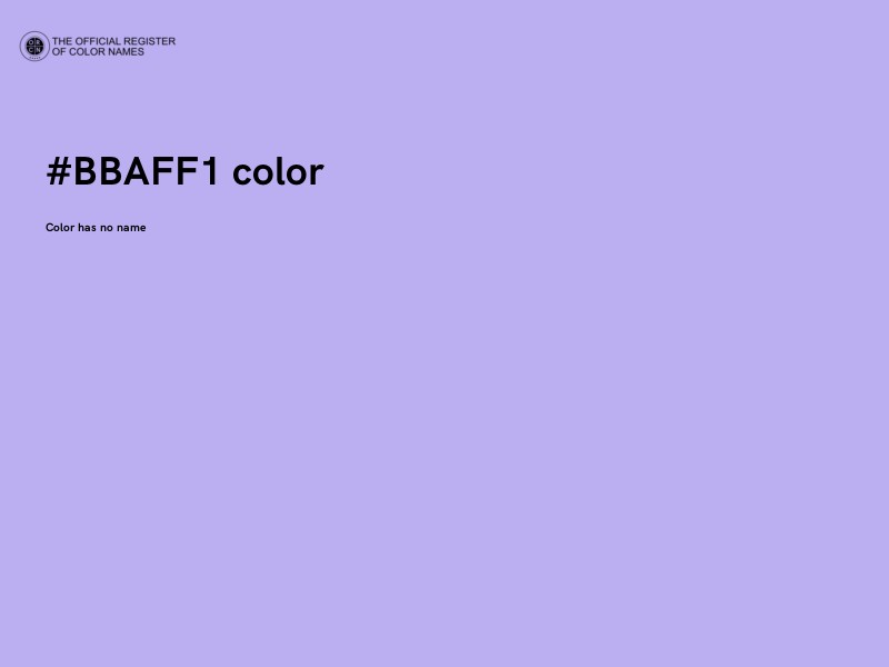 #BBAFF1 color image