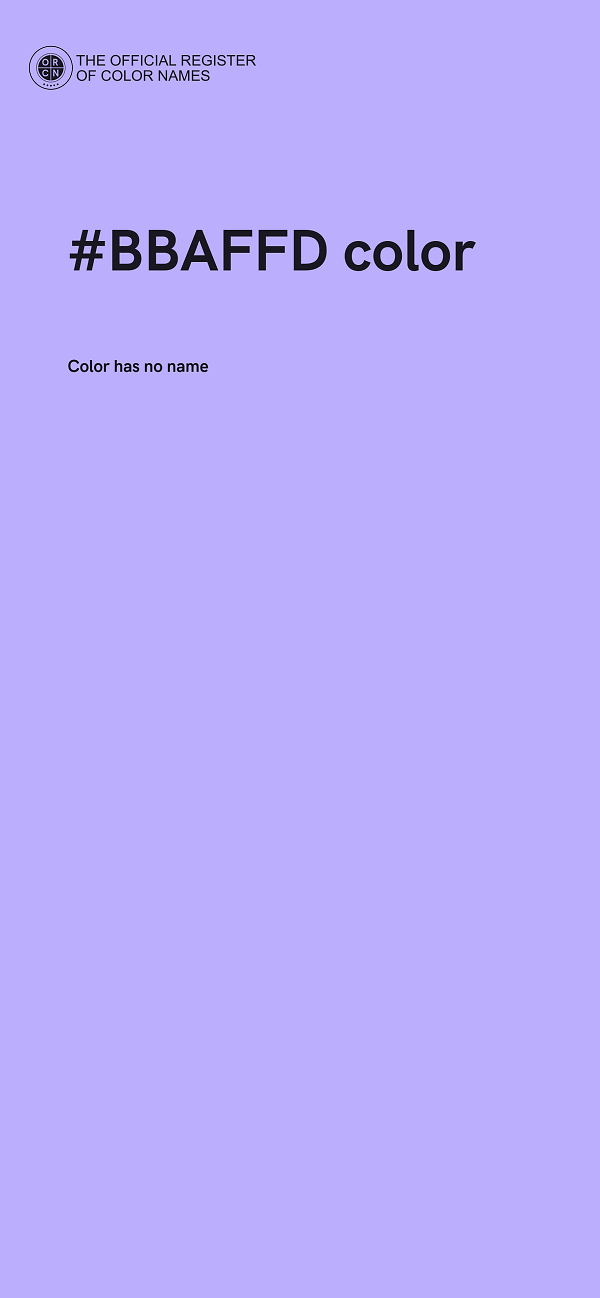 #BBAFFD color image
